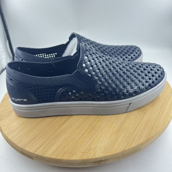 Layer 8 Men's Recovery Shoes Slip On Waterproof Sz 8.5 Blue Lightweight Comfort - Picture 2 of 6